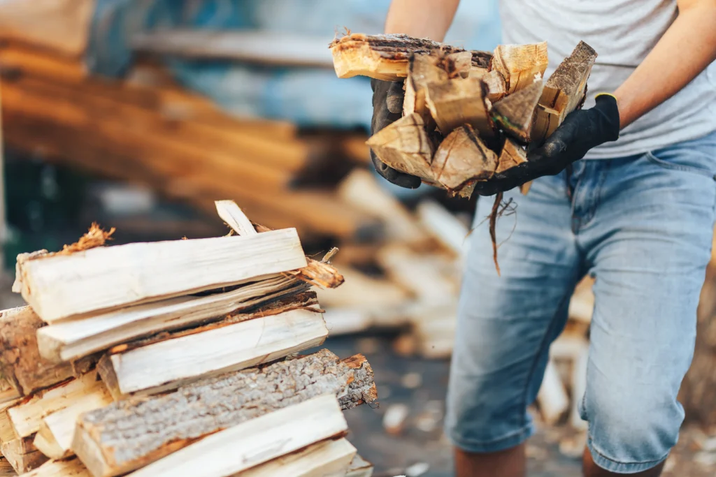 how to stack firewood
